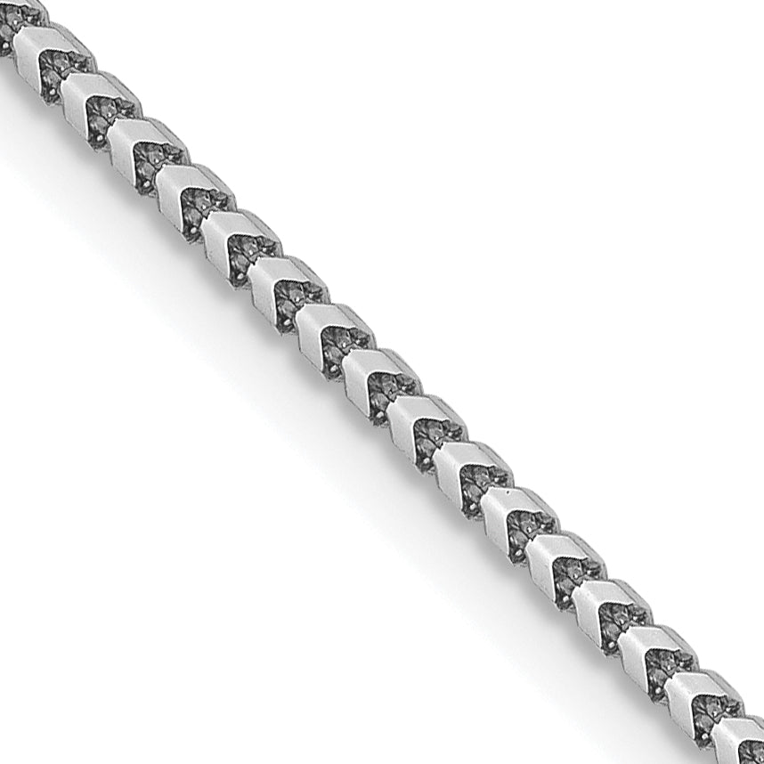 14K White Gold Solid Franco Chain Necklace 1.25mm Main image