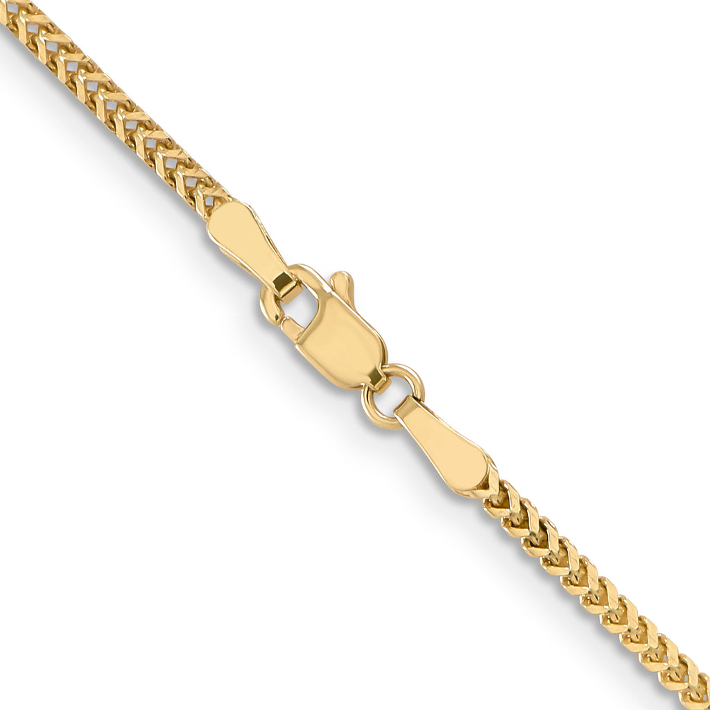 1.5mm 14K Yellow Gold Franco Chain - Sophia Jewelers