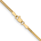 1.5mm 14K Yellow Gold Franco Chain - Sophia Jewelers