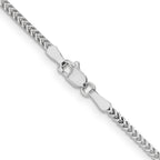1.5mm 14K White Gold Franco Chain - Sophia Jewelers