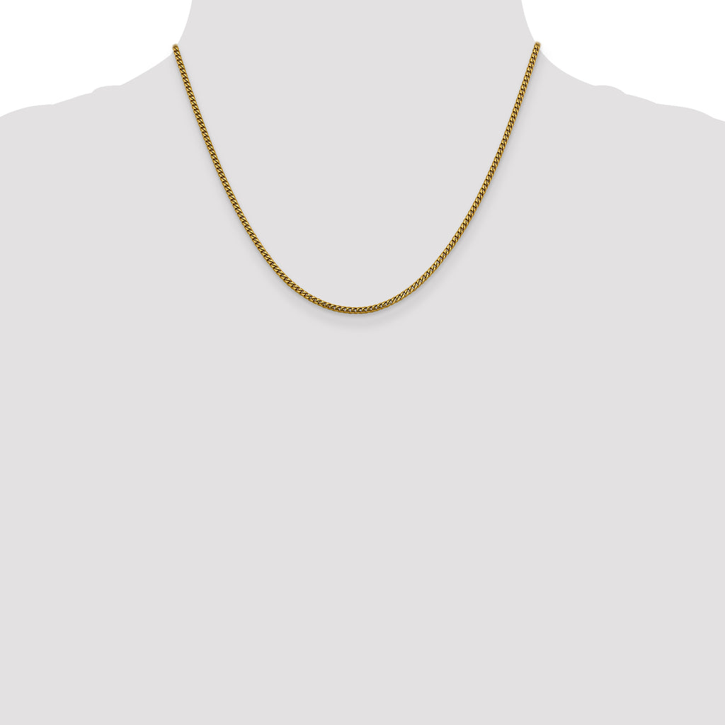 2.0mm 14K Yellow Gold Franco Chain - Sophia Jewelers
