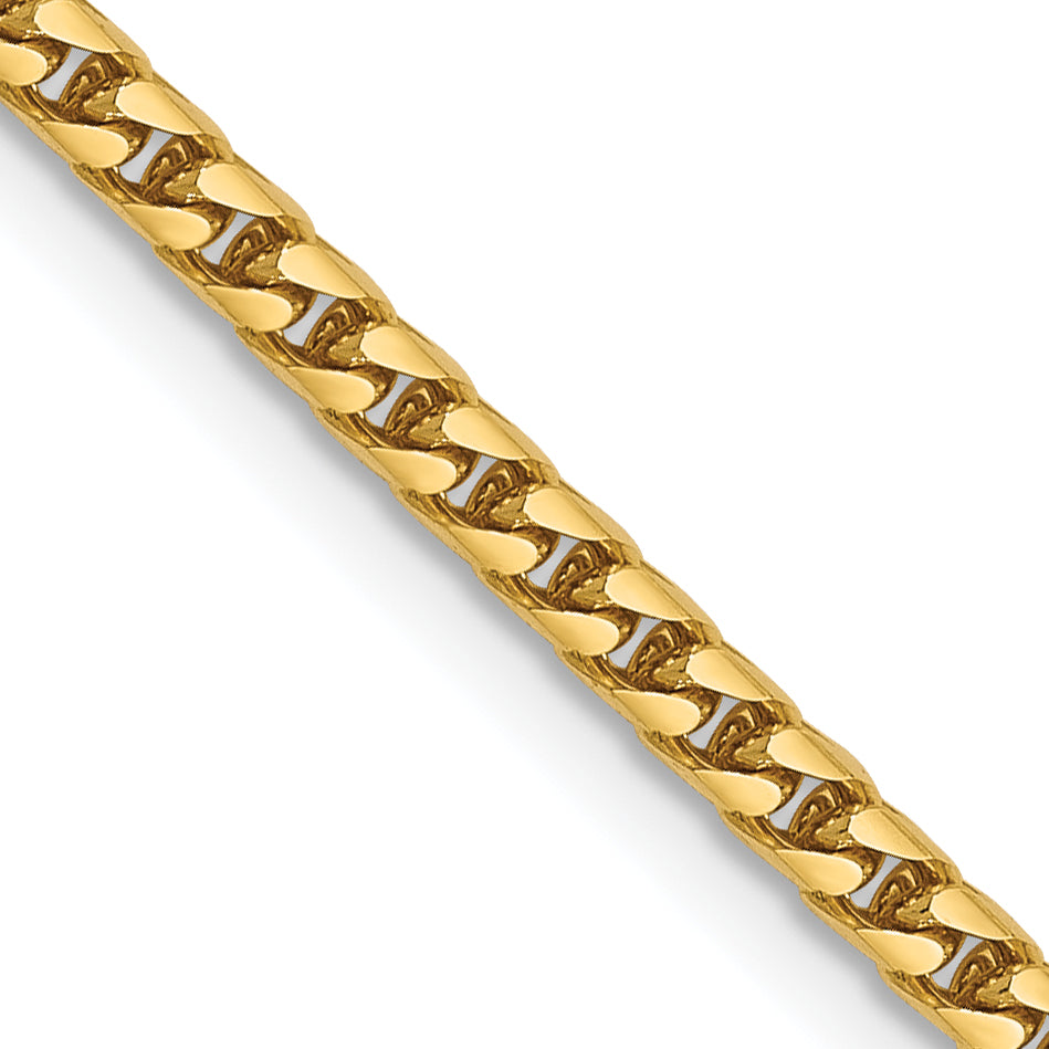 2.0mm 14K Yellow Gold Franco Chain - Sophia Jewelers