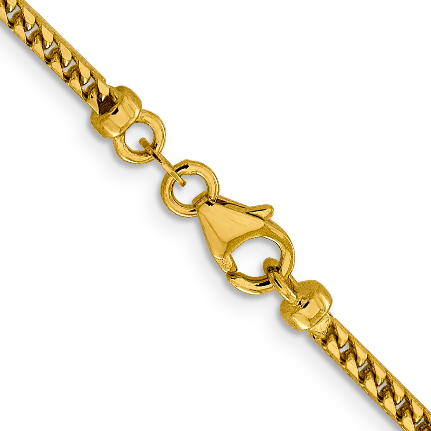 2.4mm 14K Yellow Gold Franco Chain - Sophia Jewelers