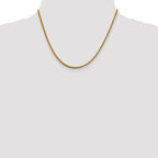 2.4mm 14K Yellow Gold Franco Chain - Sophia Jewelers