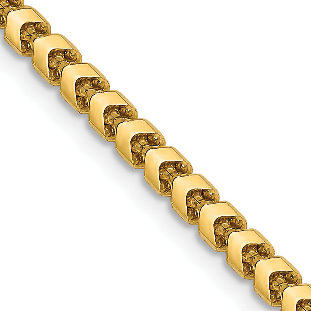2.4mm 14K Yellow Gold Franco Chain - Sophia Jewelers