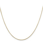 14K Yellow Gold Solid Diamond-Cut Snake Chain Necklace 0.8mm