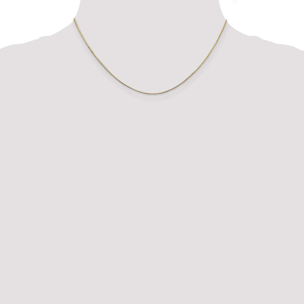 0.8mm 14K Yellow Gold Round Snake Chain - Sophia Jewelers