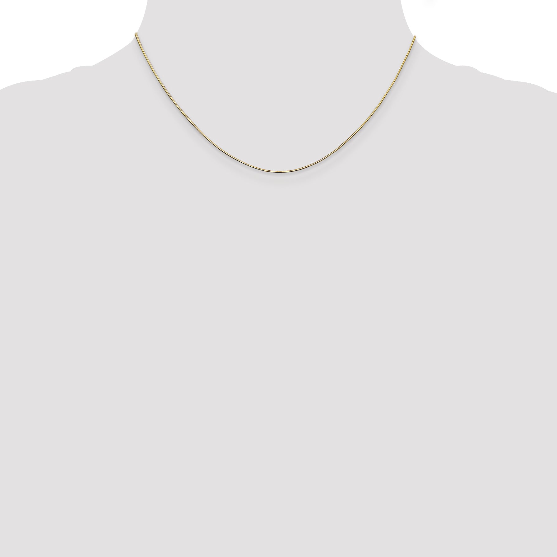 0.8mm 14K Yellow Gold Round Snake Chain - Sophia Jewelers