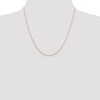 14K Yellow Gold Solid Diamond-Cut Snake Chain Necklace 0.8mm