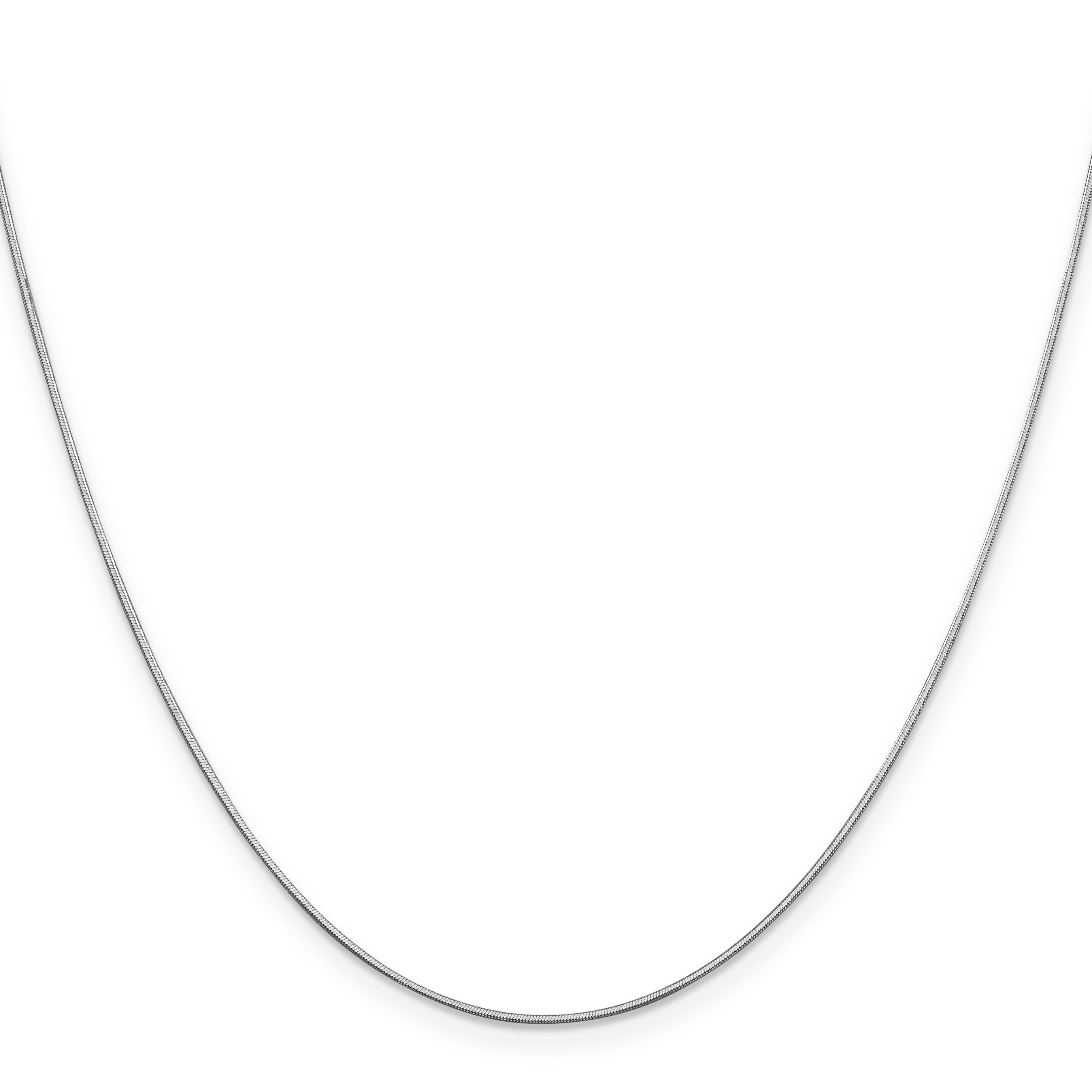 0.8mm 14K White Gold Round Snake Chain - Sophia Jewelers