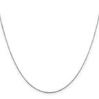 14K White Gold Solid Diamond-Cut Snake Chain Necklace 0.8mm