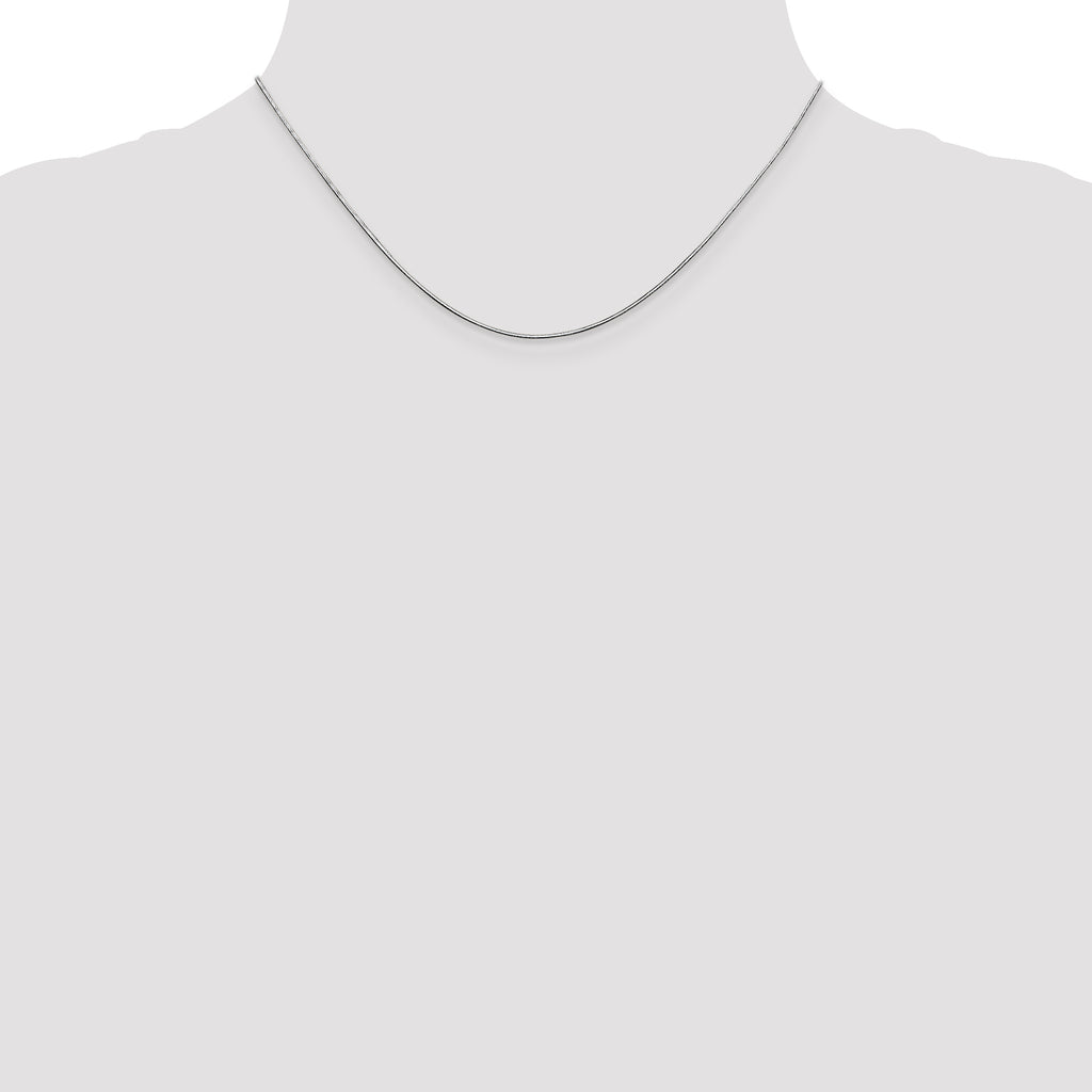 0.8mm 14K White Gold Round Snake Chain - Sophia Jewelers