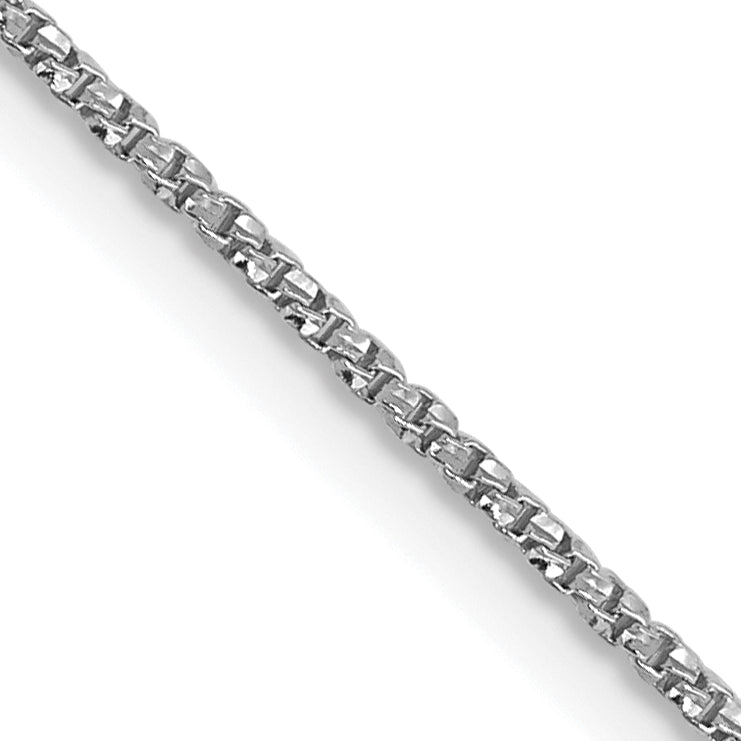 0.9mm 14K White Gold Box Chain - Sophia Jewelers