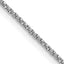 14K White Gold Solid Diamond-Cut Box Chain Necklace 0.9mm