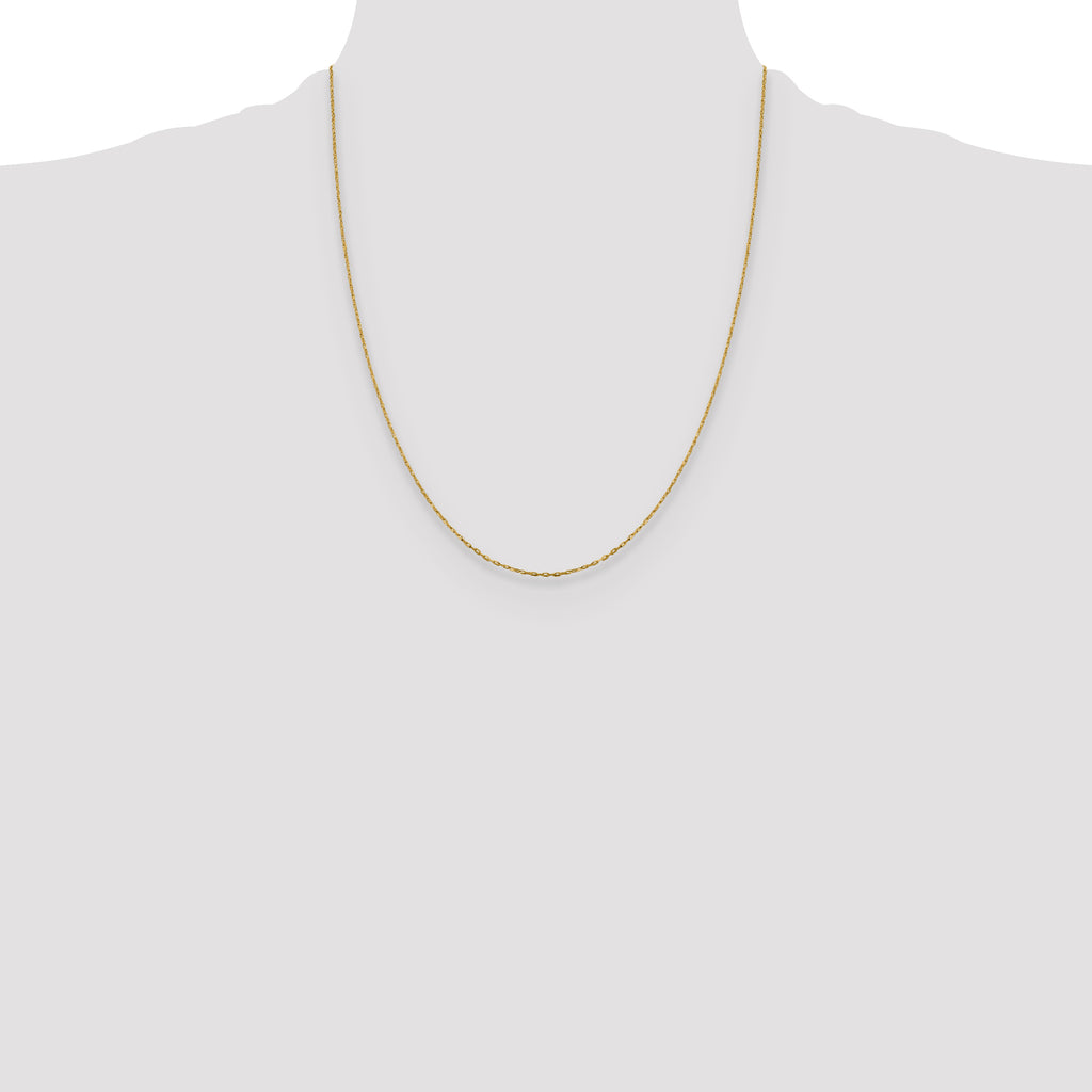 14K 1mm D/C Open Long Link Cable Chain
