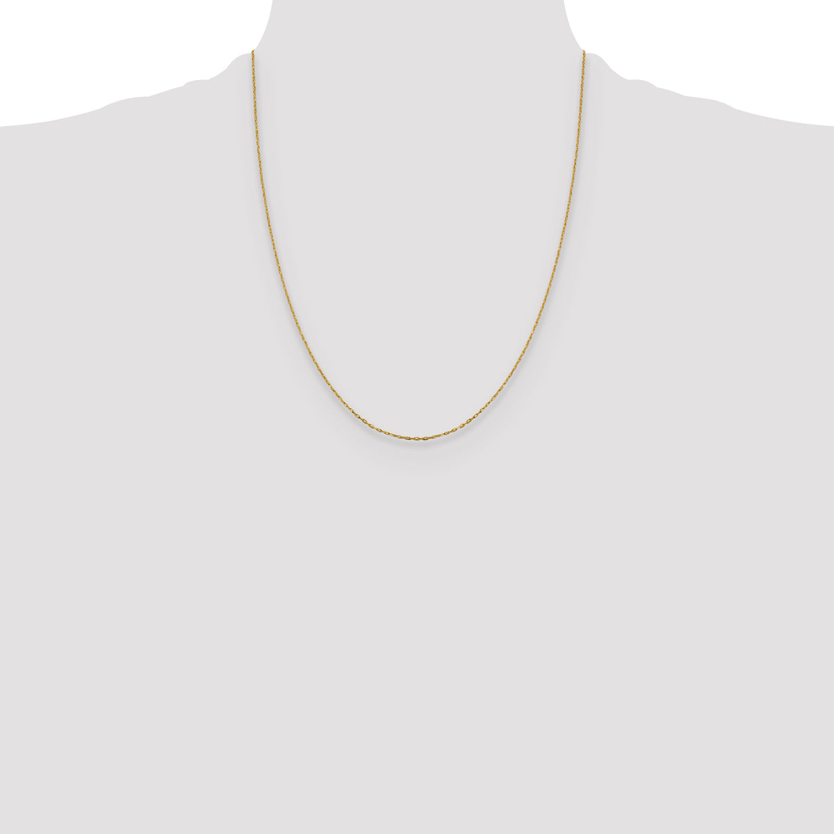 14K 1mm D/C Open Long Link Cable Chain