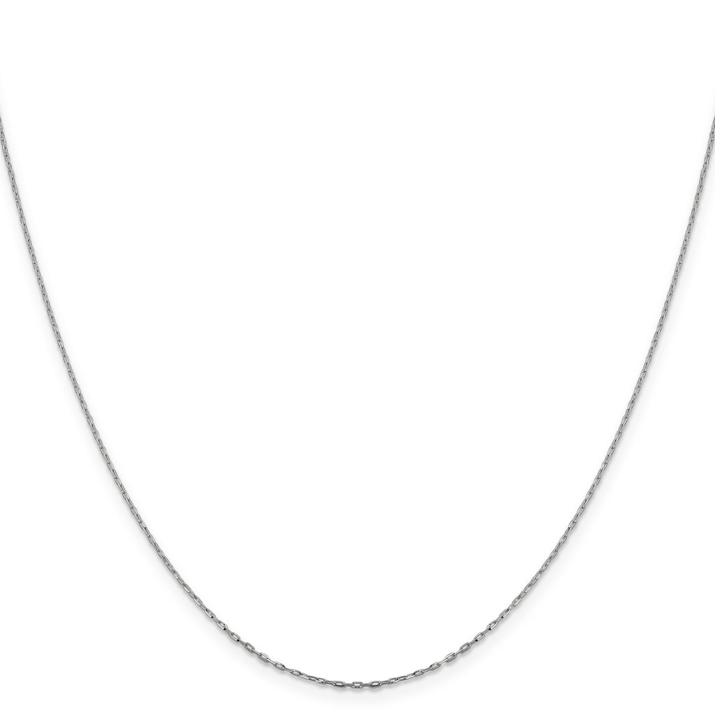 1.0mm 14K White Gold Diamond-Cut Cable Chain - Sophia Jewelers
