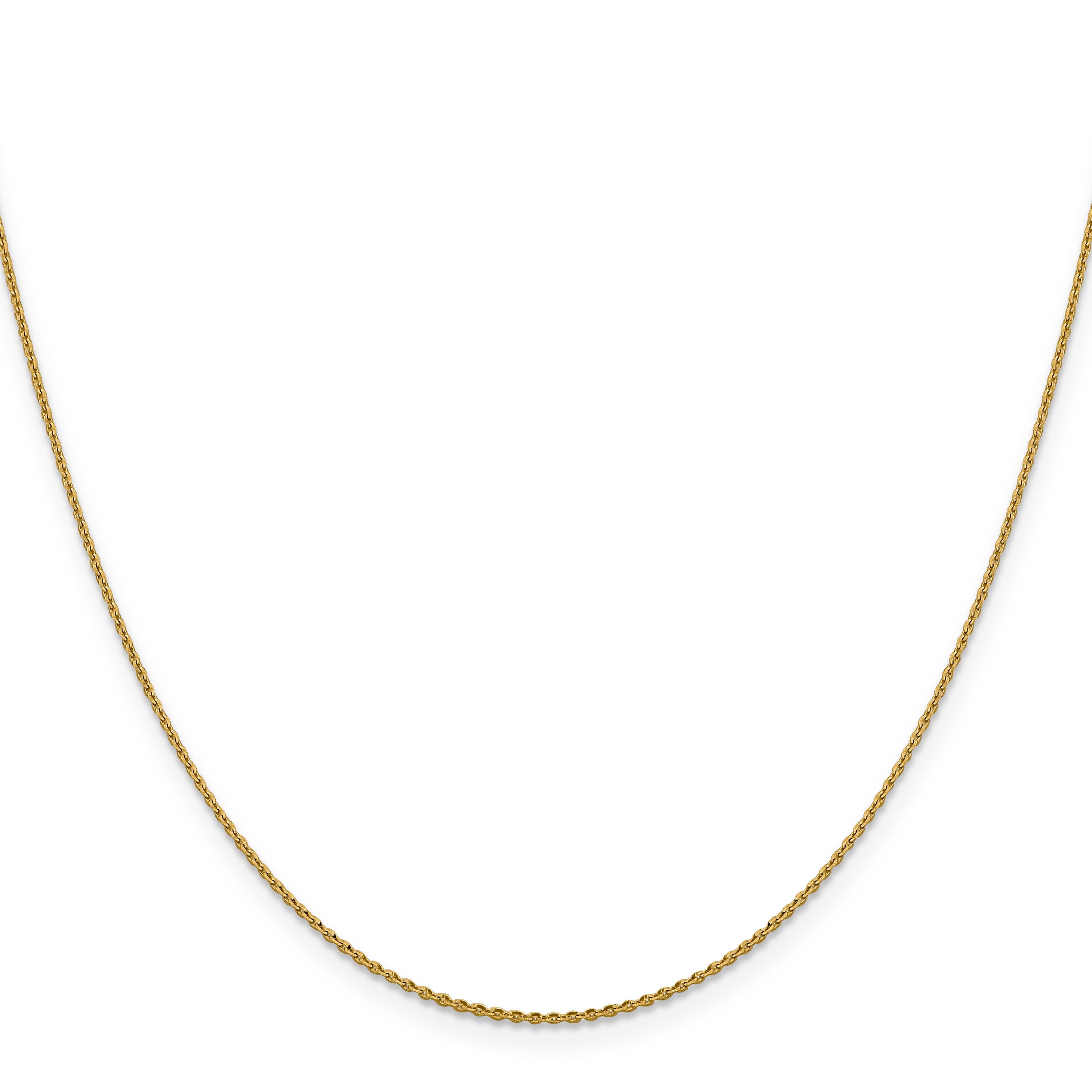 1.15mm 14K Yellow Gold D/C Oval Link Chain Secondary image