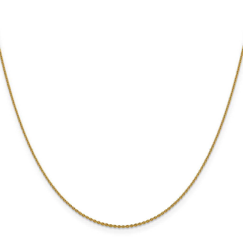 1.15mm 14K Yellow Gold D/C Oval Link Chain - Sophia Jewelers