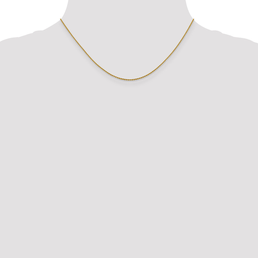 1.15mm 14K Yellow Gold D/C Oval Link Chain - Sophia Jewelers