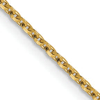 1.15mm 14K Yellow Gold D/C Oval Link Chain - Sophia Jewelers