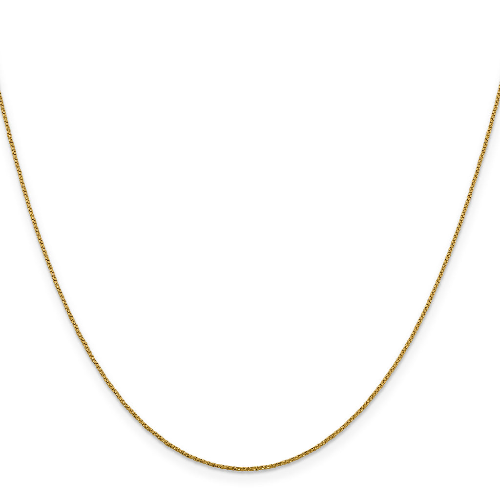 0.9mm 14K Yellow Gold Box Chain - Sophia Jewelers