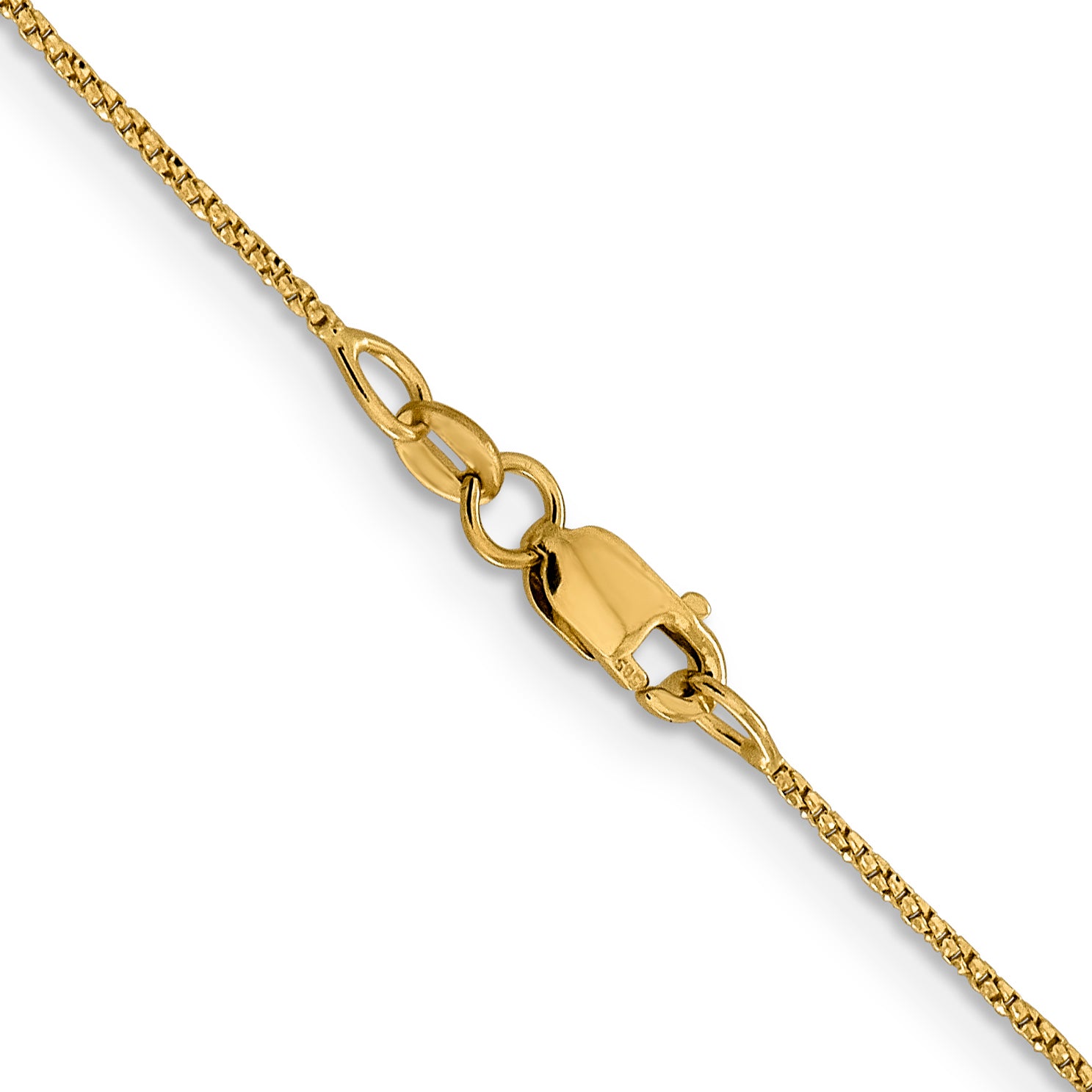 0.9mm 14K Yellow Gold Box Chain - Sophia Jewelers