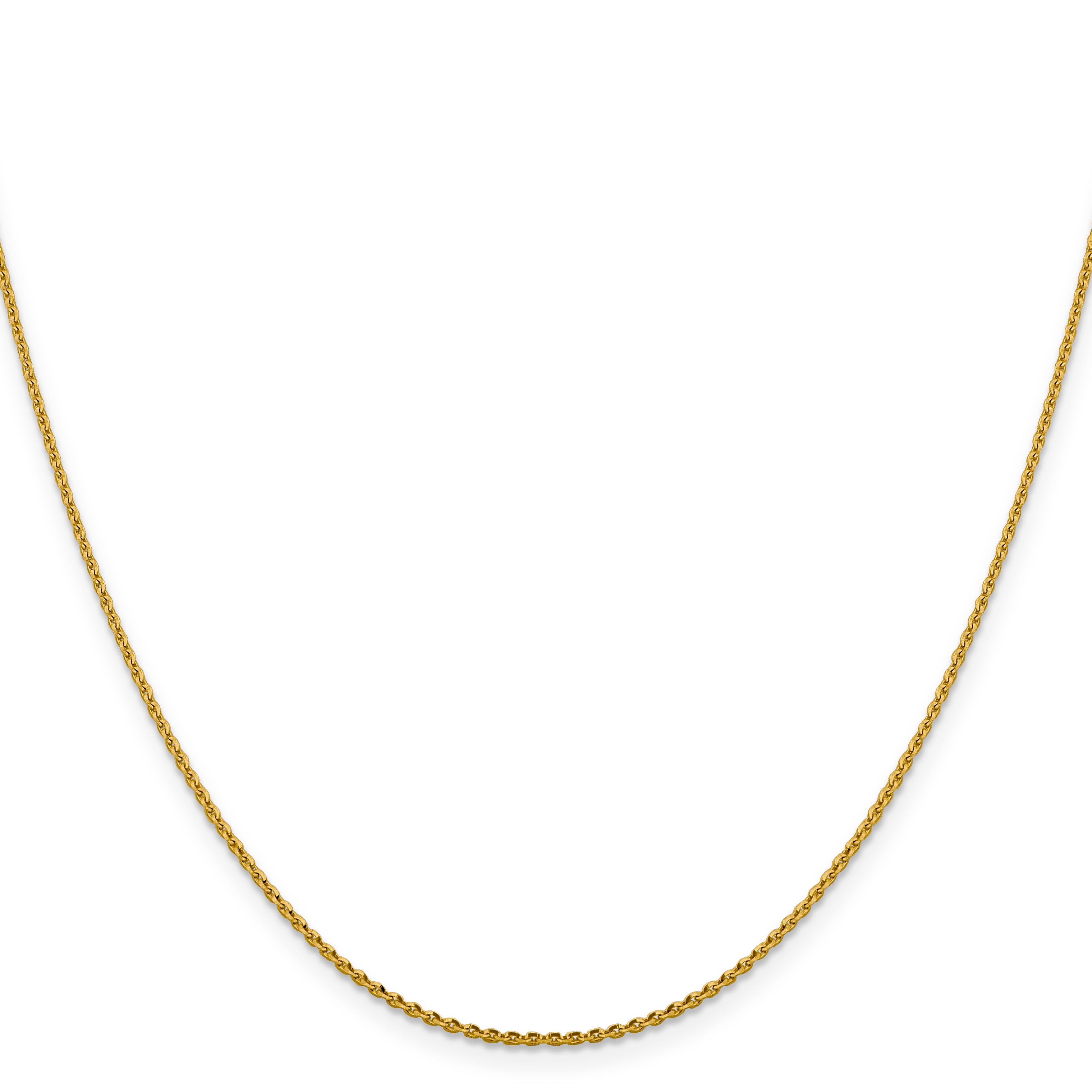1.25mm 14K Yellow Gold D/C Oval Link Chain Secondary image