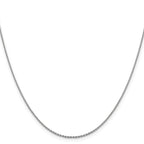 1.25mm 14K White Gold D/C Oval Link Chain - Sophia Jewelers