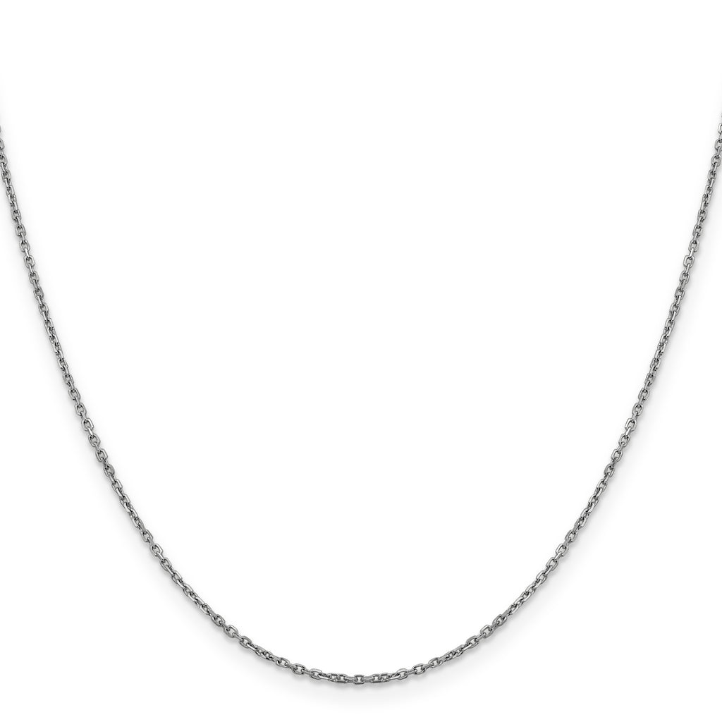 1.25mm 14K White Gold Diamond-Cut Cable Chain - Sophia Jewelers
