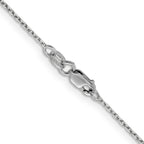 14K White Gold Solid Diamond-Cut Cable Chain Necklace 1.25mm