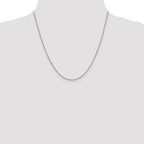 14K White Gold 1.25mm D/C Cable Chain