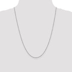 14K White Gold Solid Diamond-Cut Cable Chain Necklace 1.25mm