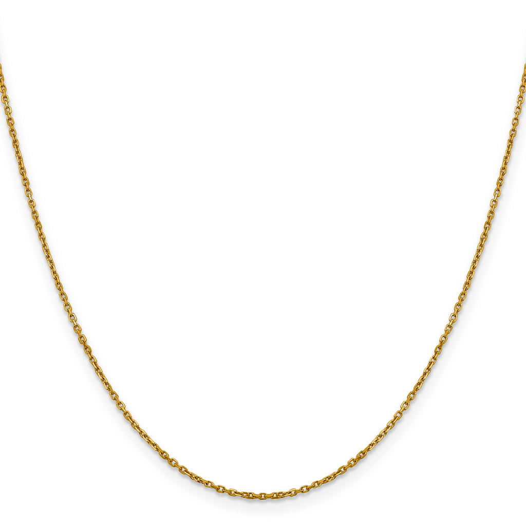 1.25mm 14K Yellow Gold Diamond-Cut Cable Chain - Sophia Jewelers