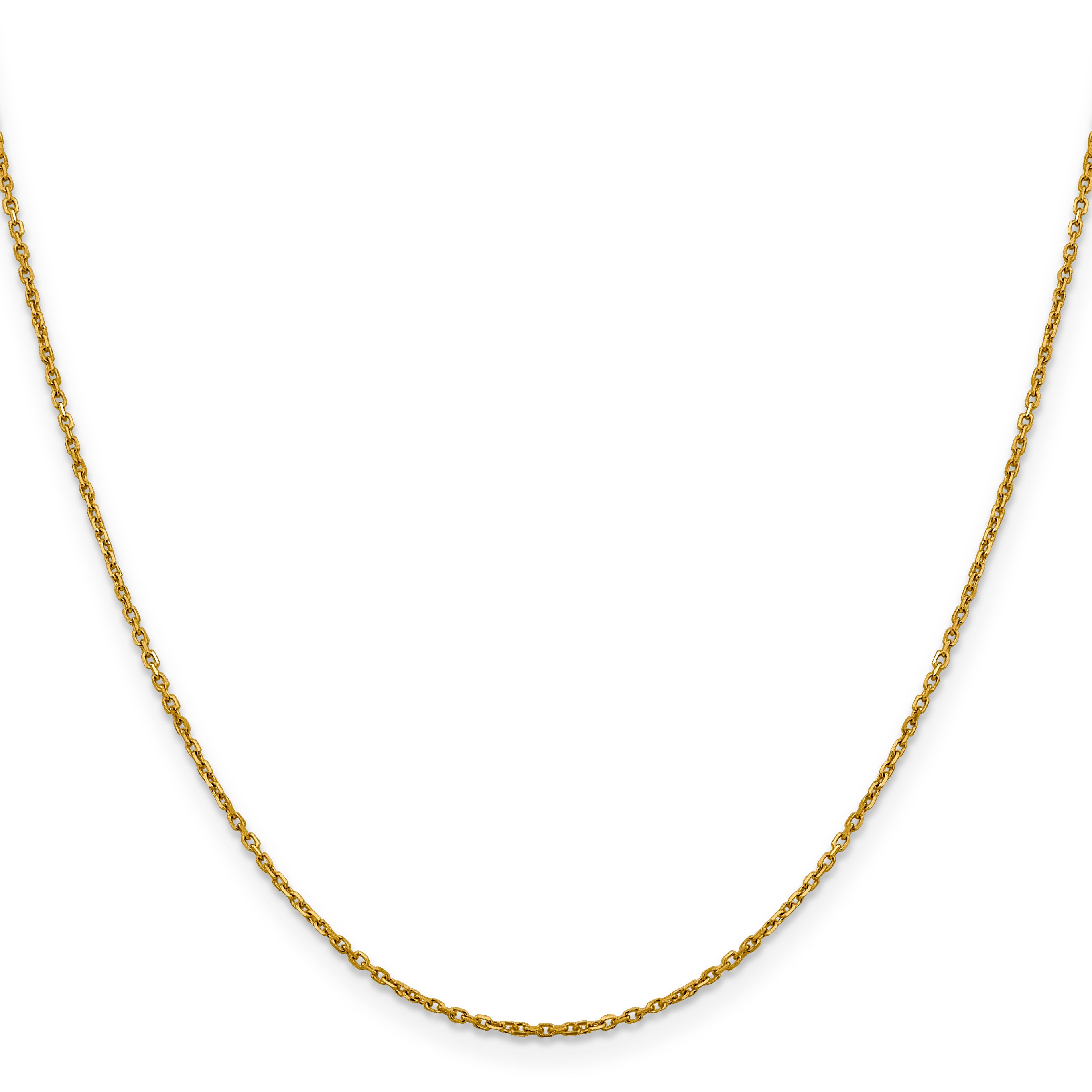1.25mm 14K Yellow Gold Diamond-Cut Cable Chain - Sophia Jewelers
