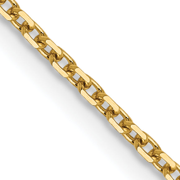1.25mm 14K Yellow Gold Diamond-Cut Cable Chain - Sophia Jewelers Main image