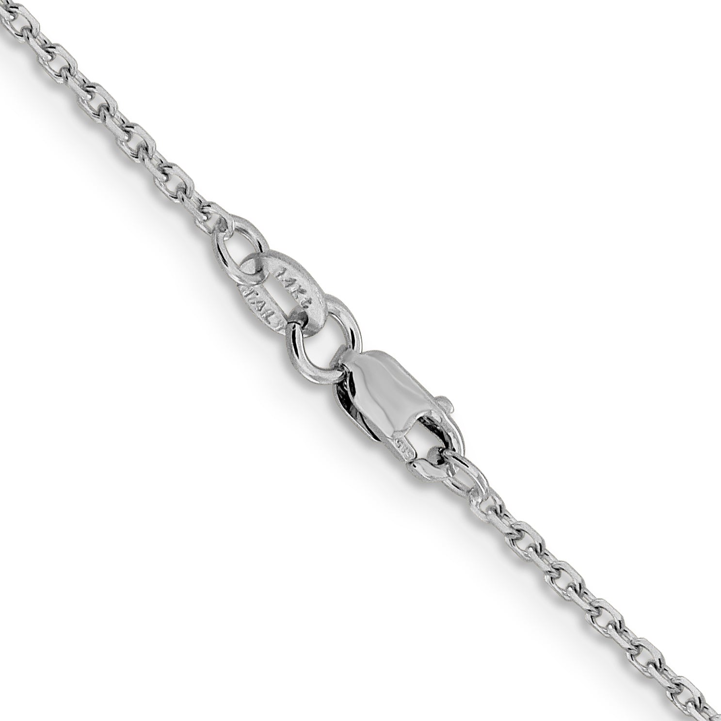1.5mm 14K White Gold Diamond-Cut Cable Chain - Sophia Jewelers