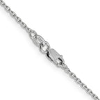14K White Gold Solid Diamond-Cut Cable Chain Necklace 1.5mm