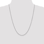 14K White Gold Solid Diamond-Cut Cable Chain Necklace 1.5mm