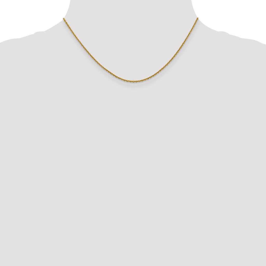 1.5mm 14K Yellow Gold Diamond-Cut Cable Chain - Sophia Jewelers