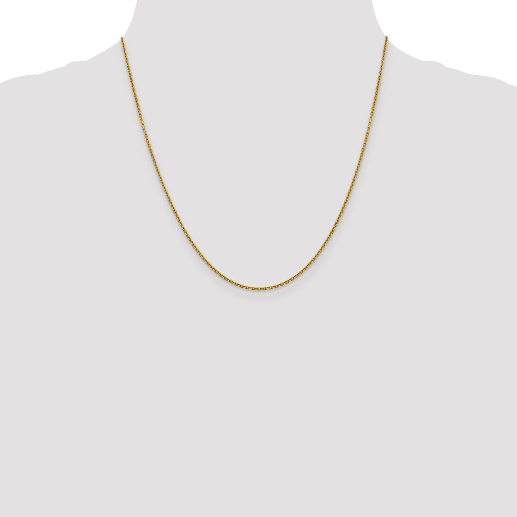 14K 1.5mm D/C Cable Chain