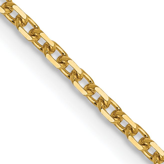 1.5mm 14K Yellow Gold Diamond-Cut Cable Chain - Sophia Jewelers Main image