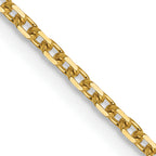 1.5mm 14K Yellow Gold Diamond-Cut Cable Chain - Sophia Jewelers