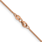 14K Rose Gold Solid Diamond-Cut Franco Chain Necklace 0.95mm