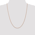 14K Rose Gold Solid Diamond-Cut Franco Chain Necklace 0.95mm