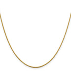 1.4mm 14K Yellow Gold D/C Open Franco Chain - Sophia Jewelers