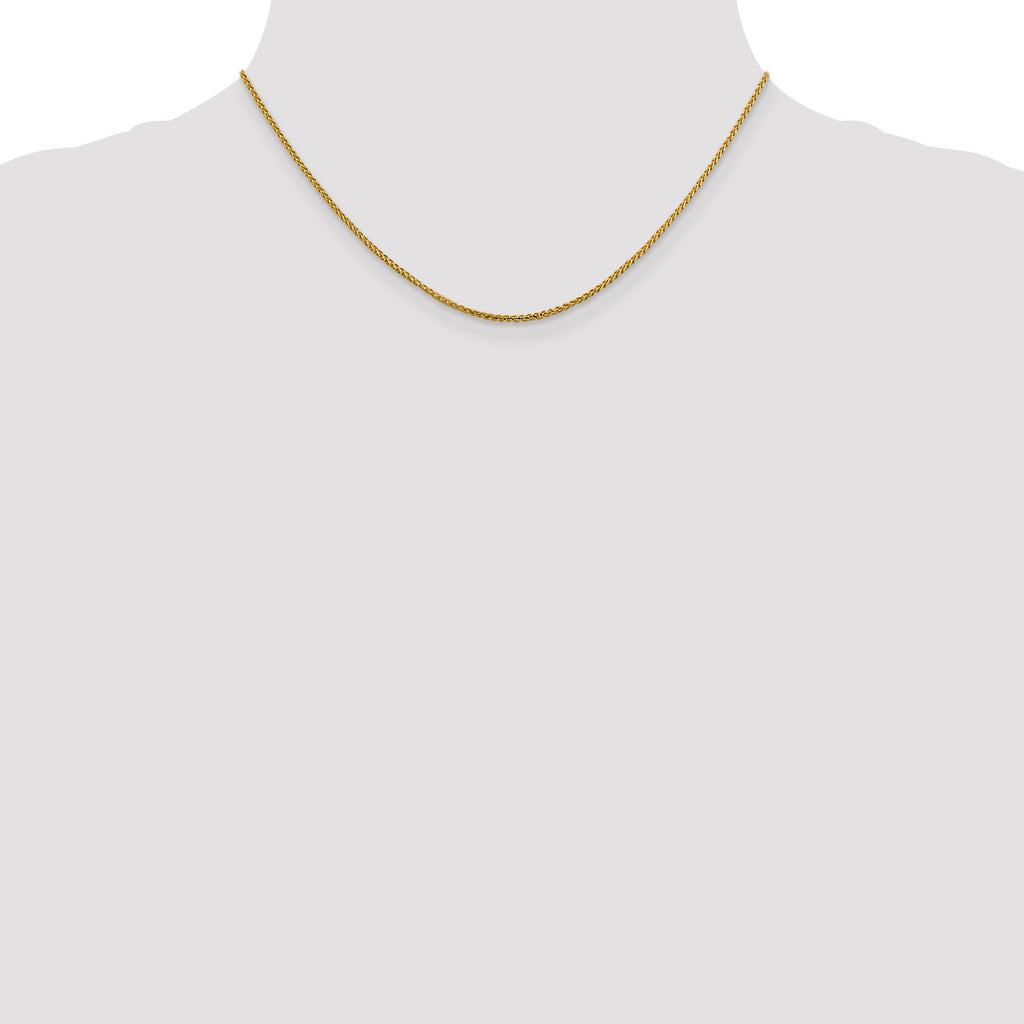 1.4mm 14K Yellow Gold D/C Open Franco Chain - Sophia Jewelers