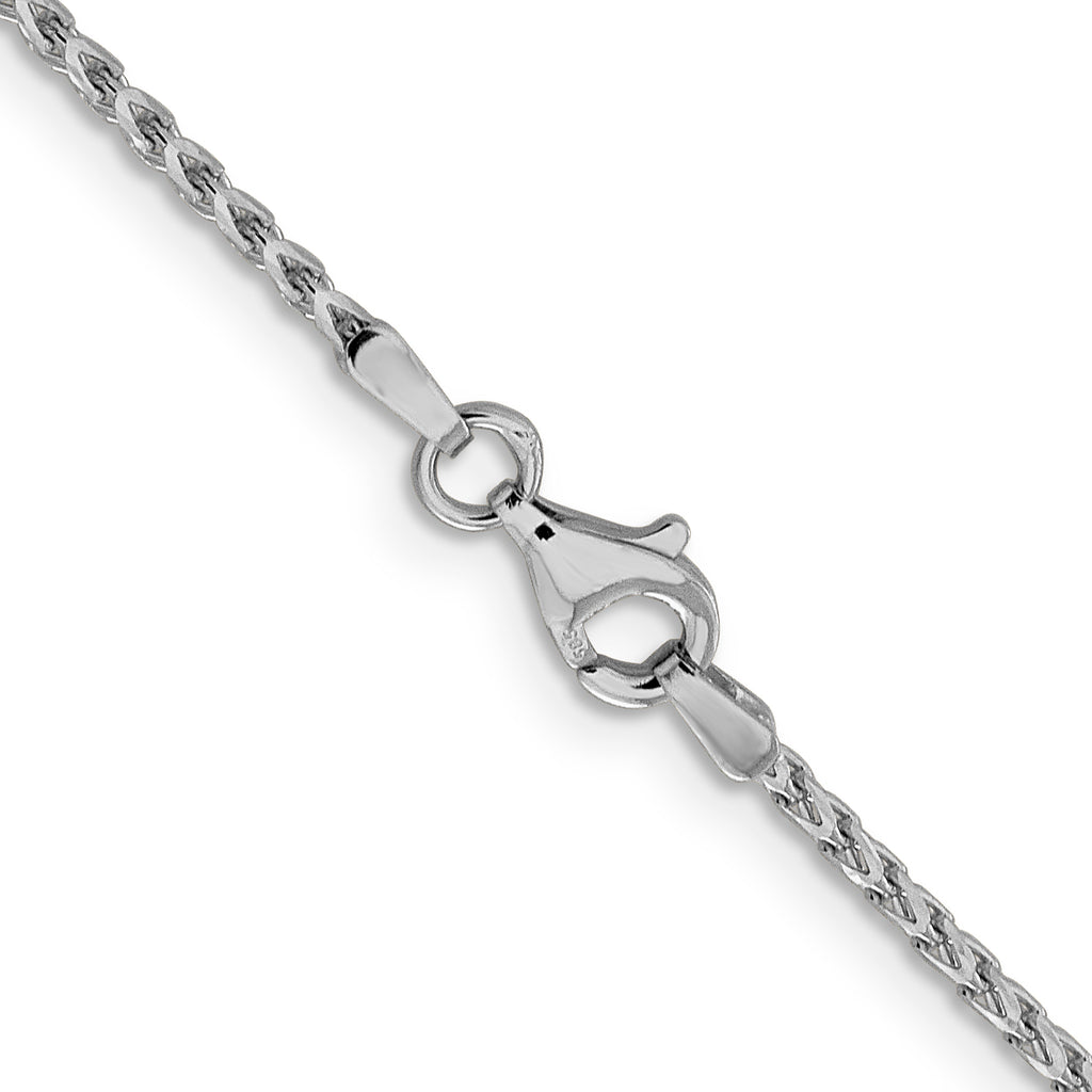1.6mm 14K White Gold D/C Open Franco Chain - Sophia Jewelers