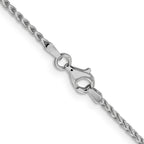 1.6mm 14K White Gold D/C Open Franco Chain - Sophia Jewelers