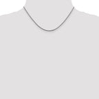 1.6mm 14K White Gold D/C Open Franco Chain - Sophia Jewelers